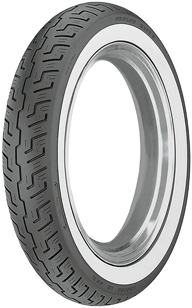 Dunlop K177 Front Tire - 120/90-18 M/C 65H TL - Wide Whitewall