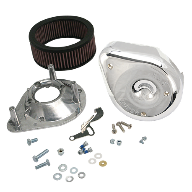 S&S Cycle 66-84 BT w/ 5 Gal Tanks Notched Teardrop Air Cleaner Kit for Super E/G Carbs