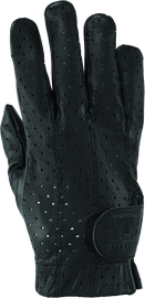 River Road Tucson Leather Perforated Gloves Black - Small