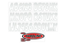 Load image into Gallery viewer, Hardline Boat Lettering Registration Kit 3 in. - 200 White/Silver