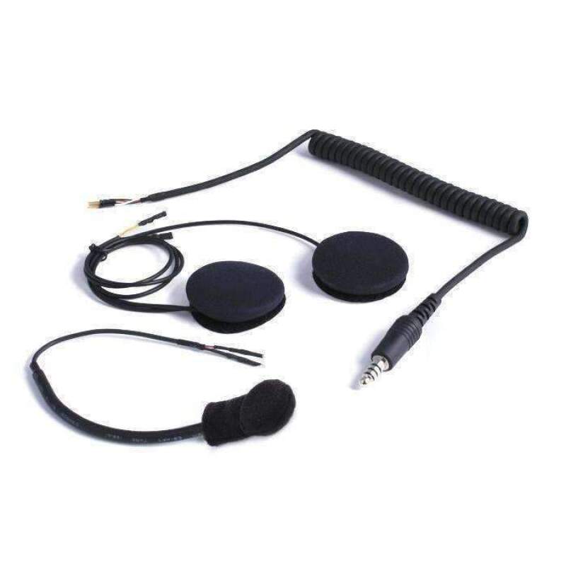 Rugged Radios Peltor 4-Conductor Helmet Kits Mic / 1/8 Ear Bud Jack / Coil Cord / Straight