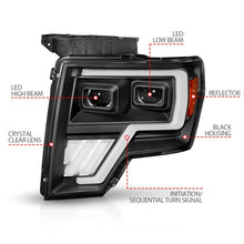 Load image into Gallery viewer, ANZO 09-14 Ford F-150 Full LED Proj Headlights w/Initiation Feature - Black