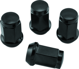 QuadBoss Lug Nuts 12x1.25 - 17mm-Od - Black - Box of 4