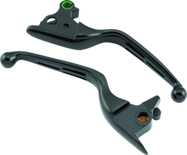 Bikers Choice 15-17 FLST FXST Black Slotted Lever Set