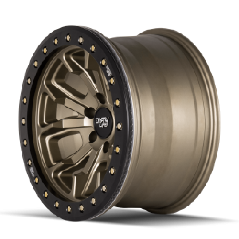 Dirty Life 9303 DT-1 20x9 / 8x170 BP / 0mm Offset / 130.8mm Hub Satin Gold Wheel - Beadlock