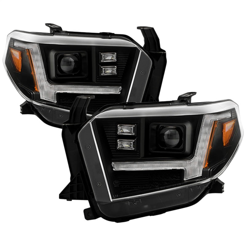 Spyder Signature 14-21 Toyota Tundra SR/SR5 Projector Headlights - Black (PRO-YD-TTU14V2SI-SBSEQ-BK)