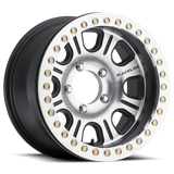 Raceline RT232 Monster 15x8in/5x139.7 BP/-32mm Offset/107.95mm Bore - BLK & Machined Beadlock Wheel