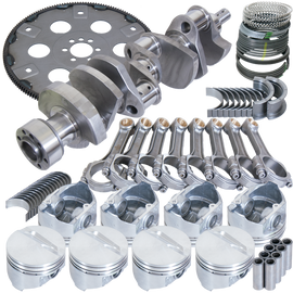 Eagle Chevy 350 1Pc 3.750in Crank 5.700in I-Beam Rods 4.030in Pistons 168 Tooth FP Balanced Assembly