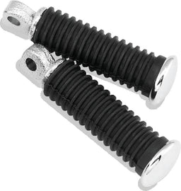 Bikers Choice Chrome Cap Rider Pegs Male Mount Style Replaces H-D 49117-77T