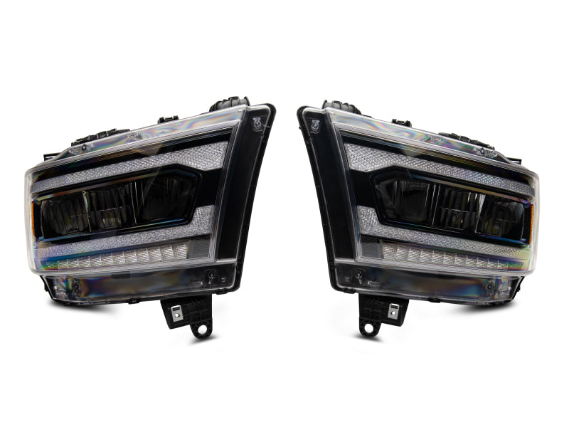 Raxiom 19-22 Dodge RAM 1500 LED Headlights- Black Housing (Clear Lens)(w/Factory Halogen Headlights)