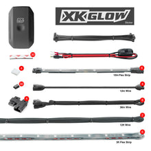 Load image into Gallery viewer, XK Glow XKchrome Boat Strip Advanced Kit w/ Dual-Mode Dash Mount Controller 8x36In + 8x9In