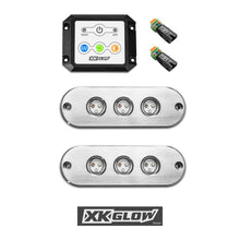 Load image into Gallery viewer, XK Glow RGB LED UNDERWATER LIGHT KIT FOR BOAT 2PC 27W