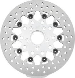 Twin Power 84-17 Big Twin Exc 08-17 FLH FLT Rear 11.5 Floating Rotor Silver Mesh