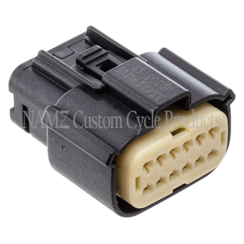 NAMZ 07-23 Touring/LiveWire Models Molex MX-150 12-Position Female Connector - Black (HD 72487-07BK)