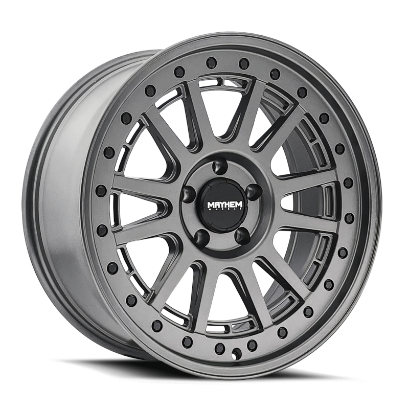 Mayhem 8305 Compass 20x9 / 6x139.7 BP / 18mm Offset / 106mm Hub Matte Gunmetal w/Blk Bolt Wheel