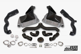 do88 07-09 Porsche 911 Turbo/GT2 (997.1) BigPack Intercooler Kit w/Black Pipe + Inlets