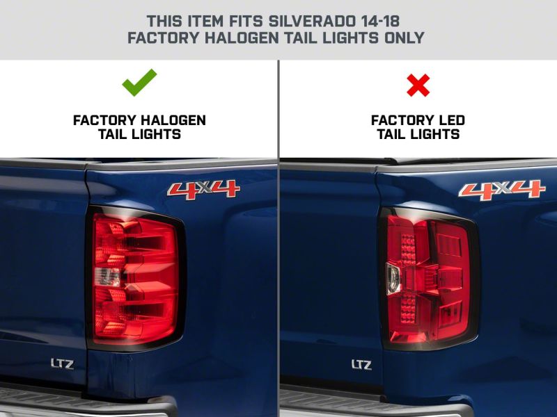 Raxiom 14-18 Chevrolet Silverado 1500 LED Taillights w/ SEQL Turn Signals- Blk Housing (Clear Lens)