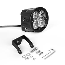 Load image into Gallery viewer, XK Glow Round XKchrome 20w LED Cube Light w/ RGB Accent Kit w/ Controller/Fog Mount- Spot Beam 2pc