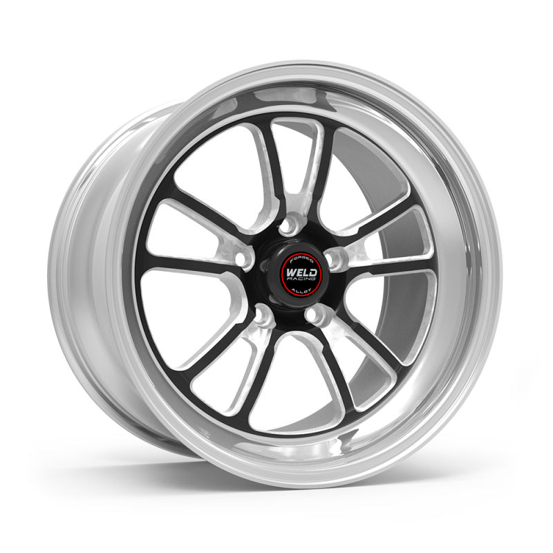 Weld S70 RT-S 17x9.5in / 5x120.65 BP / 5.5in. BS - Black Center - Polished Shell Wheel