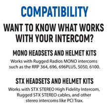 Load image into Gallery viewer, Rugged Radios Rear Seat Expansion Kit with Helmet Kits or Headsets STX Stereo / Helmet Kit