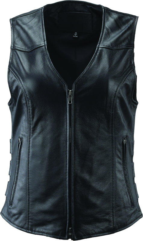 Kuryakyn Leather By River Road Plains Leather Vest Black Womens - 3XL