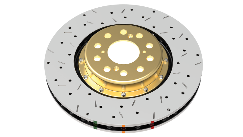 DBA 00-05 Mitsubishi Evo 5/6/7/8 / 06-08 Evo 9 Black Front Drilled & Slotted 5000 Series