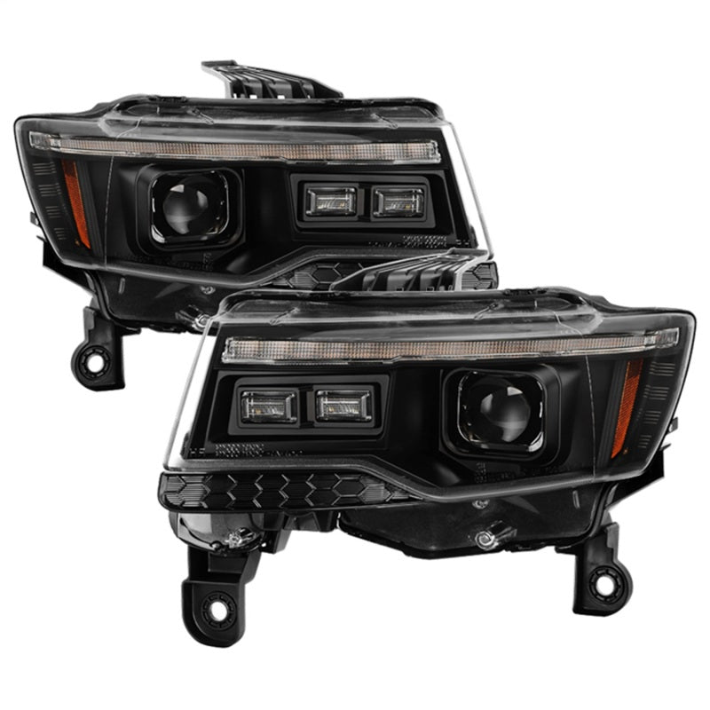Spyder 14-21 Jeep Grand Cherokee High-Power LED Headlights - Black (PRO-YD-JGC14HIDAP-SBGR-BK)