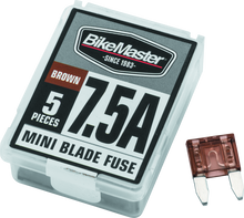 Load image into Gallery viewer, BikeMaster 5Piece 7.5A Replacement Mini Blade Fuse