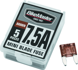 BikeMaster 5Piece 7.5A Replacement Mini Blade Fuse