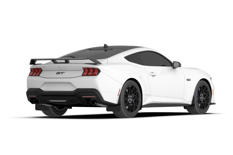 Rally Armor 2024+ Ford Mustang Black UR Mud Flap w/ Metallic Black Logo