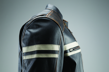 Load image into Gallery viewer, Kuryakyn Leather By River Road Hoodlum Vintage Leather Jacket Black - Small