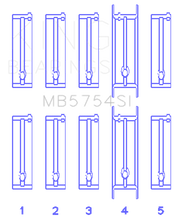 Load image into Gallery viewer, King Engine Bearings Chevrolet 121Ci/Ln2 134Ci Fl O/S 010 (Size +0.50mm) Main Bearing Set
