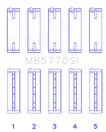 King Engine Bearings Nissan Vk45Dd/E/Vk50Ve/Vk56DE/Vd (Size +0.25mm) Main Bearing Set