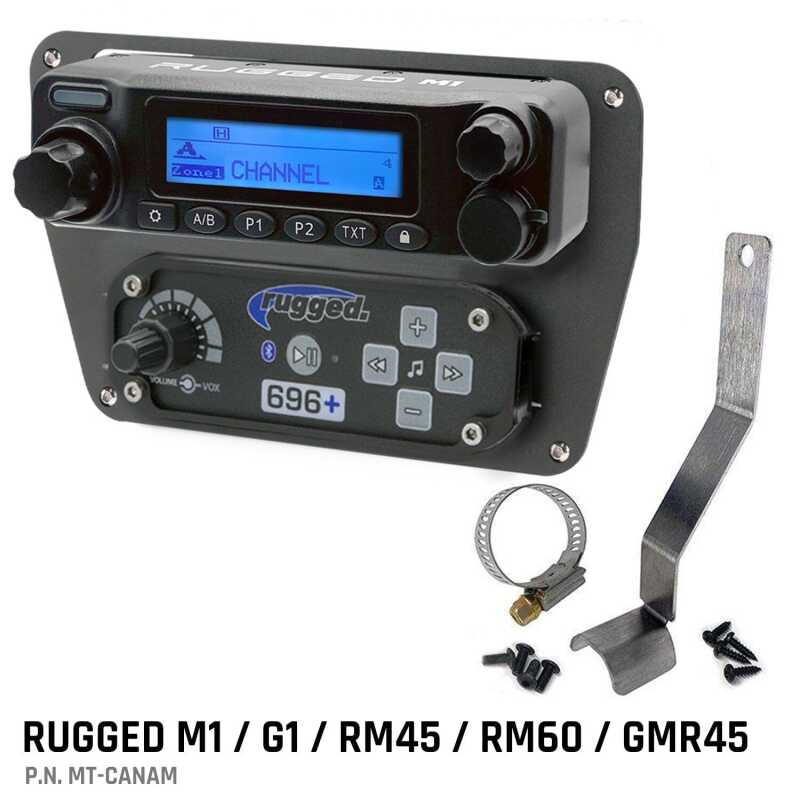 Rugged Radios Can-Am Commander Intercom and Radio Mount Rugged M1/G1/RM45/RM60/GMR45