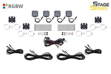 Load image into Gallery viewer, Diode Dynamics Stage Series SXS Rock Light Installer Kit - RGBW M8 w/Controller (4-pack)