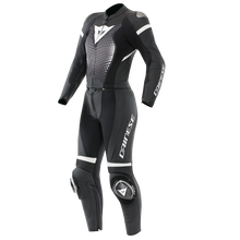 Load image into Gallery viewer, Dainese Fulminea 2PC Leather Suit Black/White Size - 56 Short