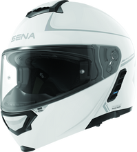 Load image into Gallery viewer, Sena Technologies Impulse Modular Helmet Bluetooth Helmet w/Mesh Intercom Glossy White - XL