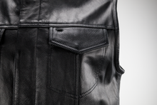 Load image into Gallery viewer, Kuryakyn Leather By River Road Vandal Club Vest Black - Small