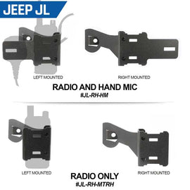 Rugged Radios Jeep JK/JKU/JL Handheld Radio Grab Bar Mount- Radio-Only Mount