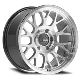 Mamba M28 18x8 5x127 ET35 Silver Wheel w/ Mirror Machine Face & Lip