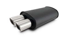 Load image into Gallery viewer, Vibrant Streetpower Flat Blk Muffler 9x5x15in Body 2.5in Inlet ID 3in Tip OD w/Dual Angle Tips