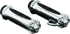 Kuryakyn Premium Zombie Grips With Throttle Boss Throttle-By-Wire Chrome