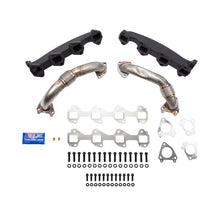 Load image into Gallery viewer, Wehrli 01-04 Duramax LB7 Billet Exhaust Manifold &amp; SS Up Pipes w/ Gaskets and ARP Hardware