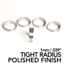 Load image into Gallery viewer, Ticon Industries 4in Diameter 1D Tight Radius 1mm/.039in Polished Titanium Pie Cut - 5pk