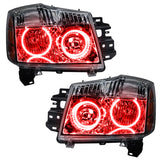 Oracle Lighting 08-15 Nissan Armada Pre-Assembled LED Halo Headlights -Red SEE WARRANTY