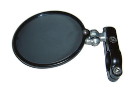 CRG Hindsight Folding 3 in. Round Bar-End Mirror Left - Silver