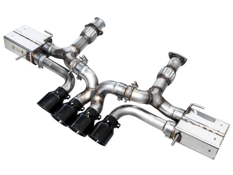 AWE 2023 C8 Corvette Z06 SwitchPath Cat-Back Exhaust - Diamond Black Tips