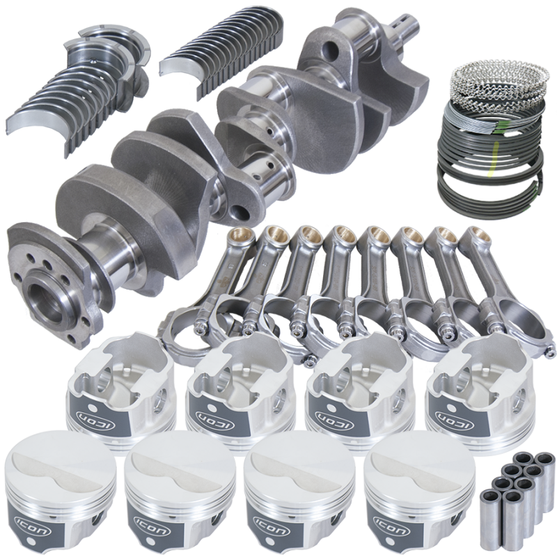 Eagle Chevy LT1350 1Pc 3.480in Crank 5.700in I-Beam Rods -3.7cc 4.000in Pistons Rotating Assembly
