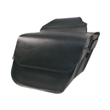 Load image into Gallery viewer, Willie &amp; Max Universal Raptor Compact Slant Saddlebags (12 in L x 9.5 in W x 5.5 H) - Black