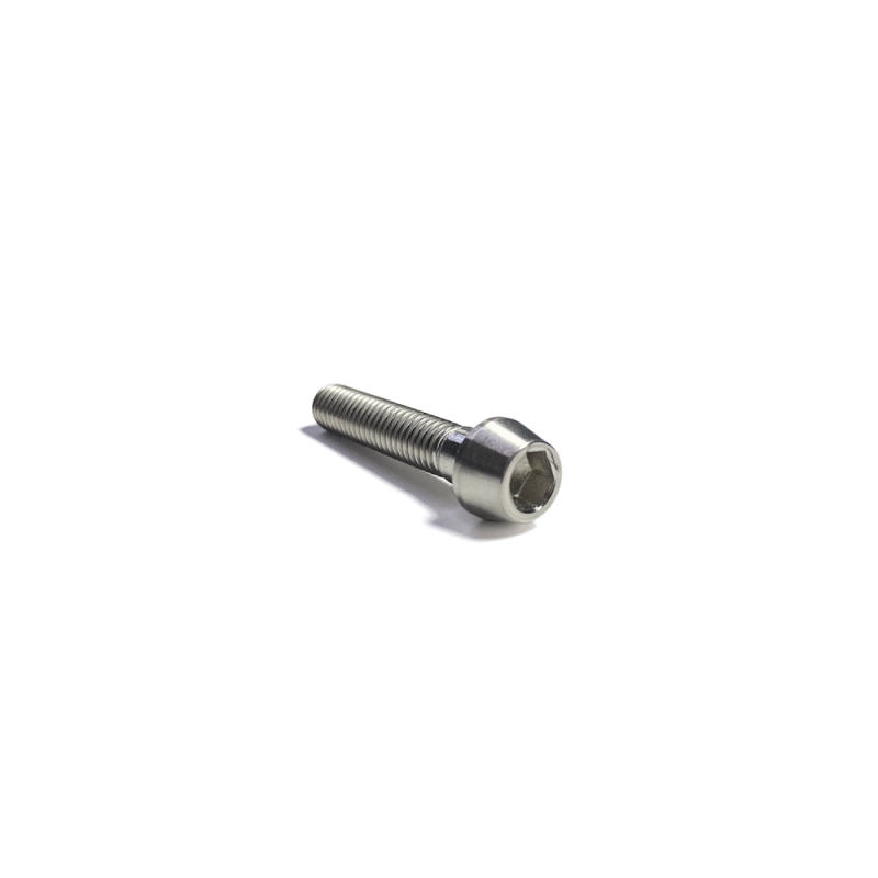 Ticon Industries Titanium Bolt Taper Cone M6x10x1TP 4mm Allen Head